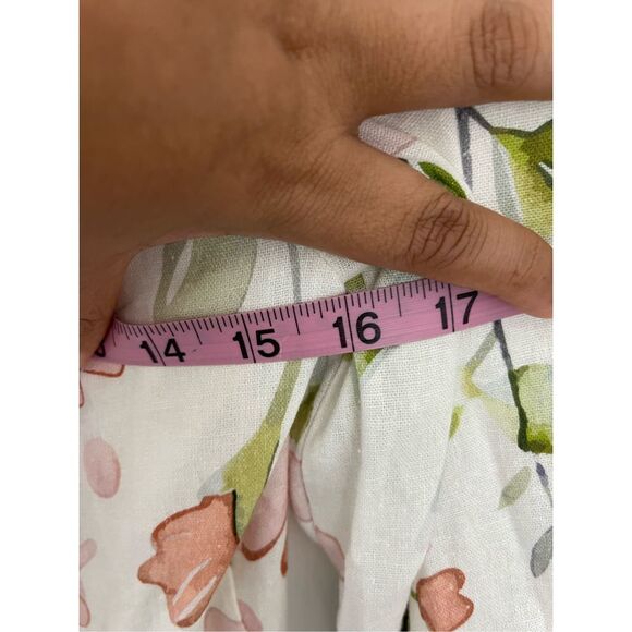 CAROLINE CONSTAS Floral Print Linen Dress Size Small NWT - Picture 10 of 11